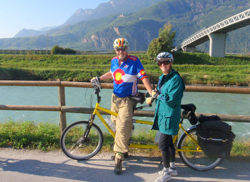 Dennis and Terry Struck on the Adige (South Tyrol, Italy).